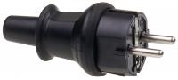 Kopp Contactstop rubber 10/16A - IP44 - RA+PA - zwart 